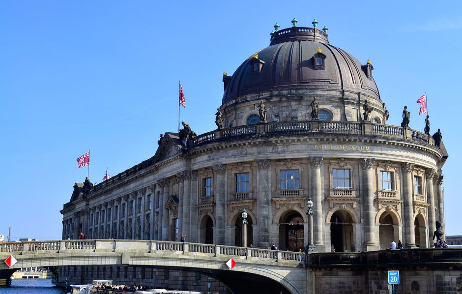 Historic Museum Island Berlin with Spree River and cathedral