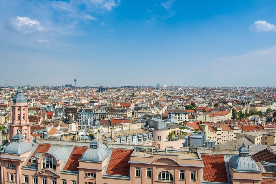 Historic buildings and charming streets in Vienna, Austria