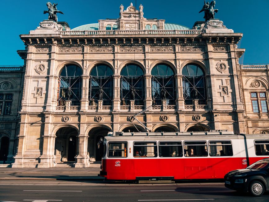 Charming traditional hotel building in Vienna, Austria