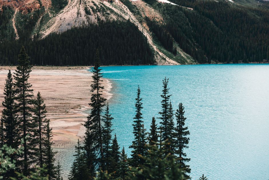 Panoramic view of Lake Louise in Banff National Park, Canada