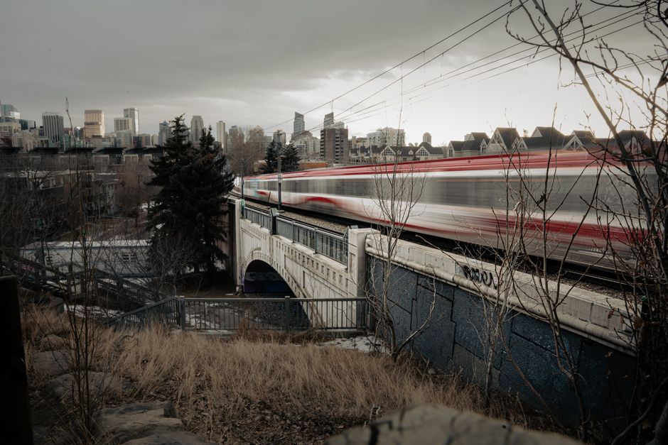 VIA Rail train traveling through a beautiful Canadian landscape