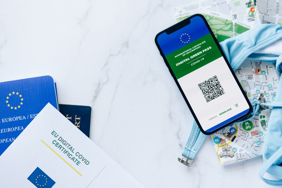 Smartphone displaying a travel map app in Finland