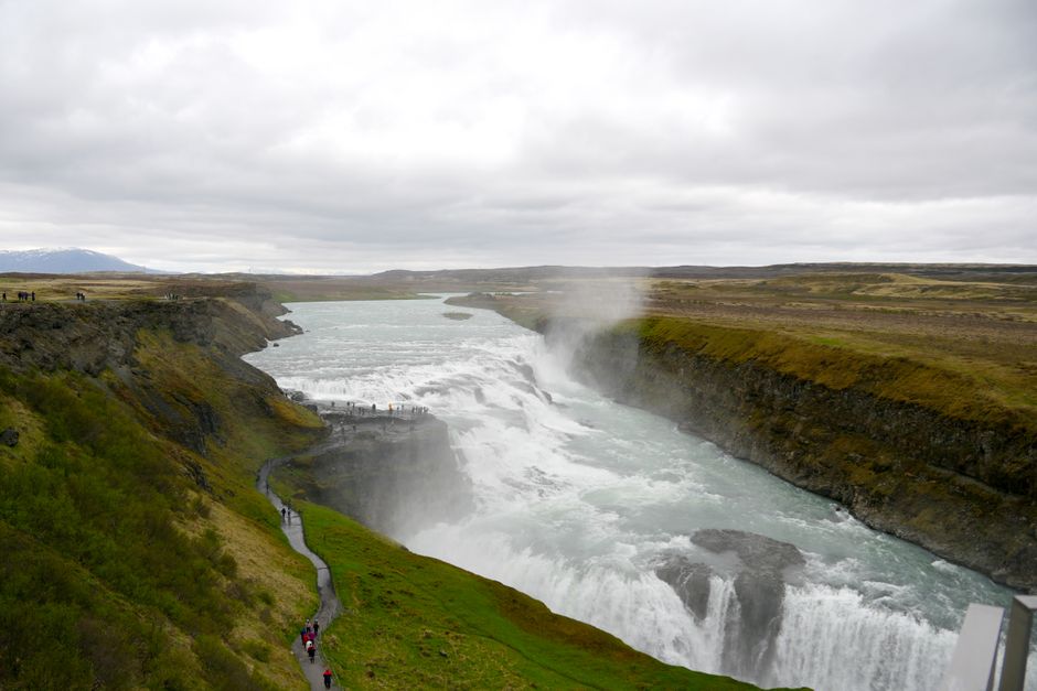 Stunning landscape of Gullfoss waterfall on Iceland's Golden Circle