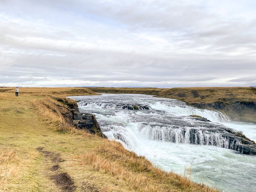 Majestic Gullfoss waterfall in Iceland's Golden Circle
