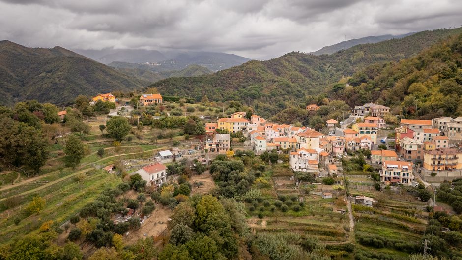 High-speed Frecciarossa train traveling through the picturesque Italian countryside