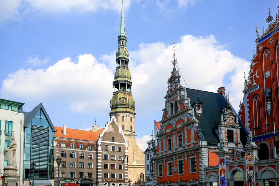 Bustling Riga Central Market in Latvia with vendors and shoppers