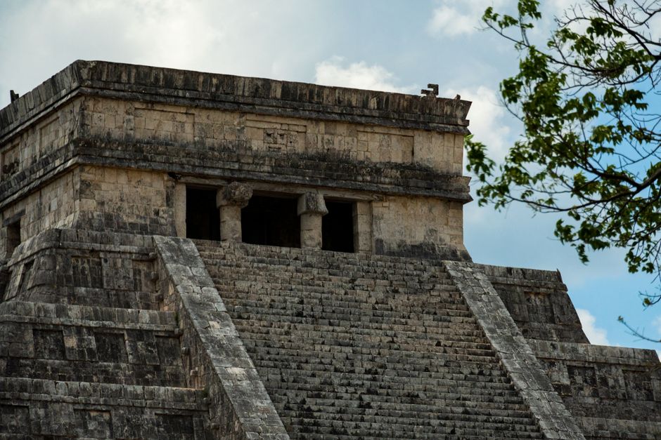 Ancient Mayan pyramid of Chichen Itza at sunrise, a UNESCO World Heritage site in Mexico