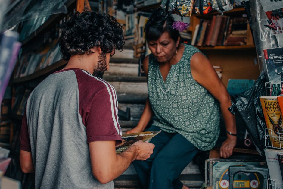 Tourist purchasing a prepaid SIM card in Mexico