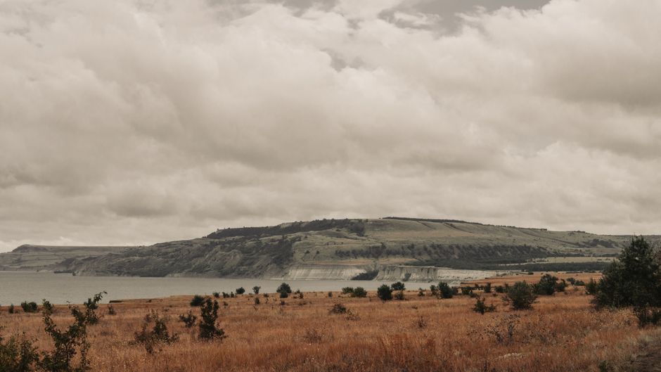 Panoramic view of Orheiul Vechi archaeological complex in Moldova with ancient cave monastery