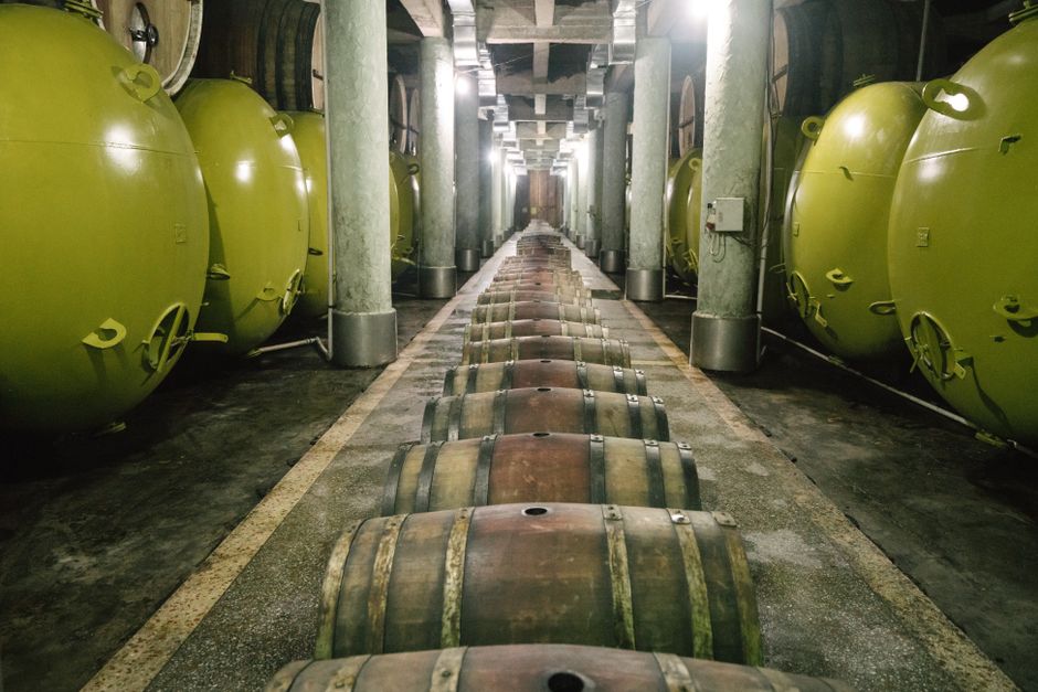 Vast underground wine cellars at Cricova Winery in Moldova
