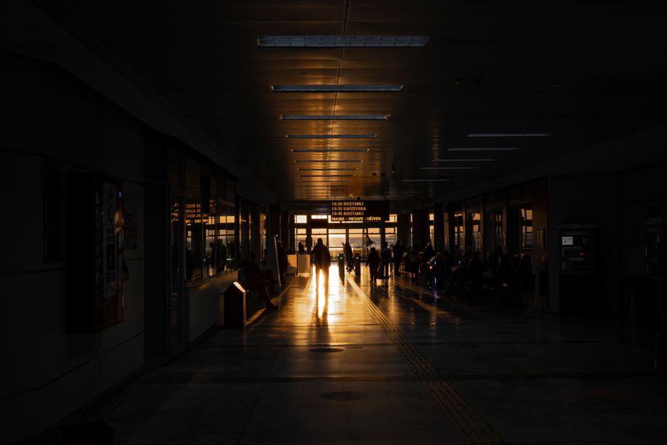 Modern terminal building of Podgorica Airport in Montenegro