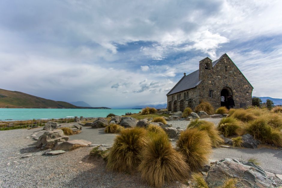Panoramic view of iconic New Zealand attractions, showcasing diverse landscapes