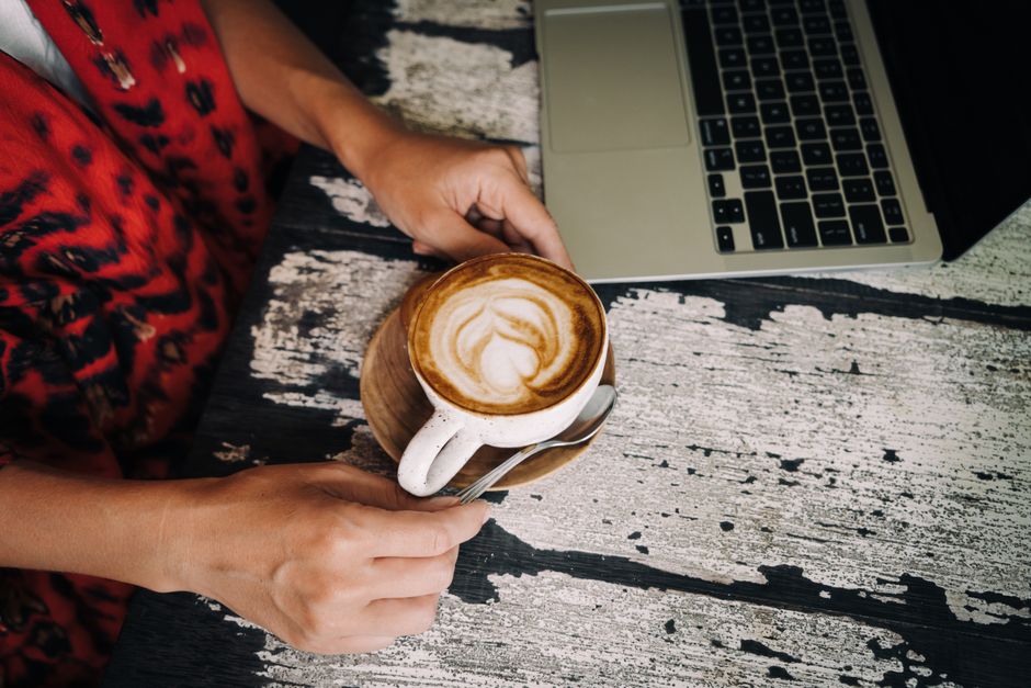 Delicious Flat White coffee and pastries at a charming cafe in New Zealand