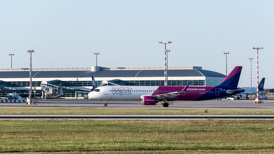 Modern terminal of Henri Coandă International Airport (OTP) in Bucharest, Romania
