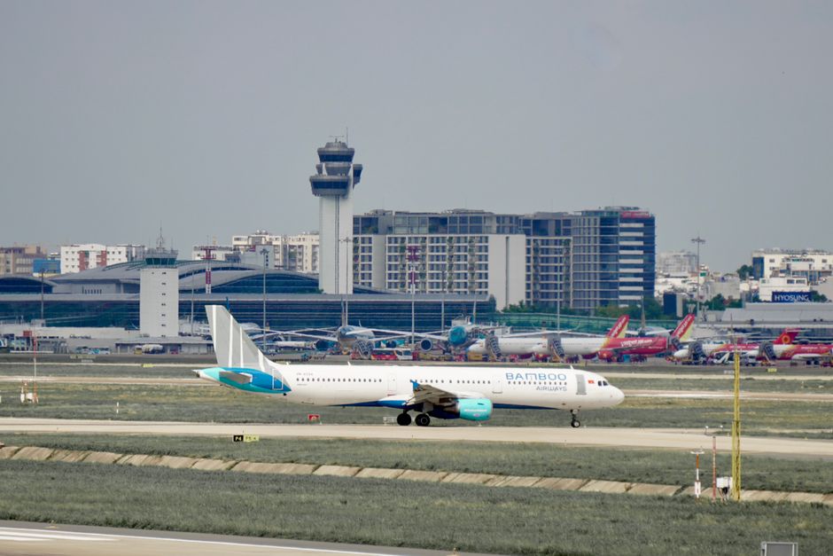 Modern terminal building of Henri Coandă International Airport in Bucharest, Romania