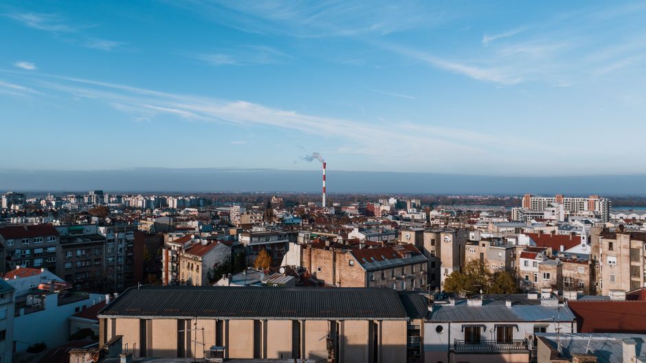 Panoramic view of Belgrade, Serbia, showcasing historical architecture and vibrant city life
