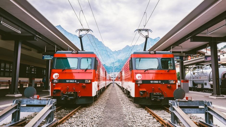 Scenic train journey through the Swiss Alps with a Swiss Travel Pass