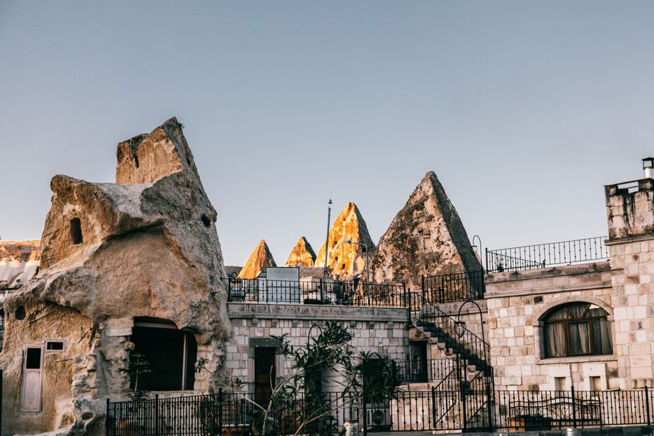 Stunning cave hotel in Cappadocia, Turkey with panoramic views