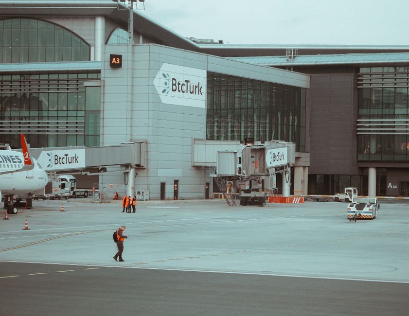 Modern terminal building of Tirana International Airport Nënë Tereza in Albania