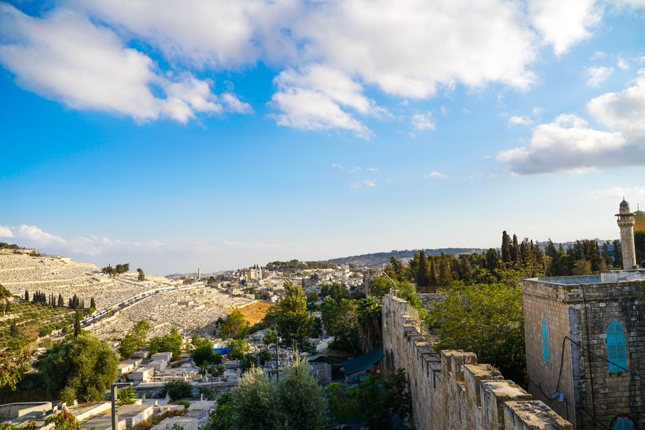 Panoramic view of the Old City of Jerusalem, Israel, showcasing historical architecture and cultural depth