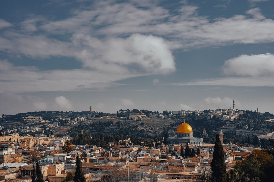 Panoramic view of a historical site in the Israeli desert, perfect for a day trip