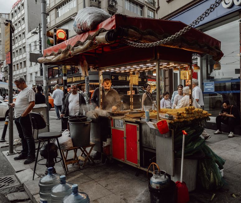 Vibrant Machane Yehuda market in Jerusalem with various Israeli street food stalls