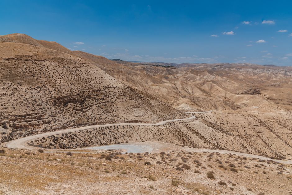 Panoramic view of Israel's diverse regional landscapes, from green hills to desert vistas