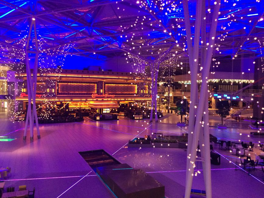 Grand interior of The Avenues Mall in Kuwait City, showcasing luxury shopping