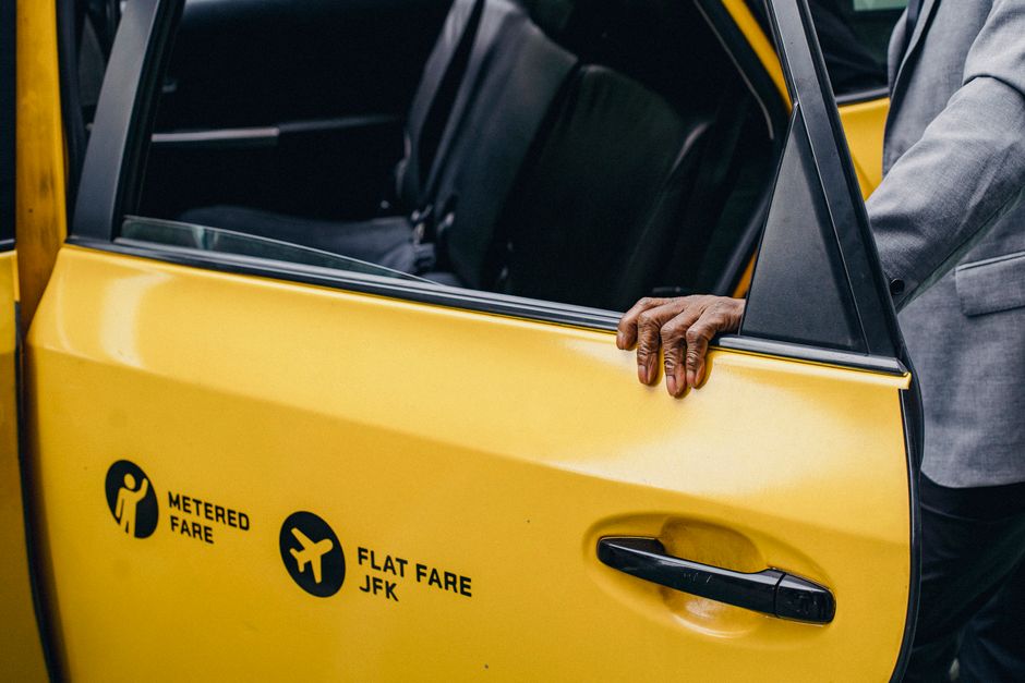 Taxi waiting at Kuwait International Airport terminal