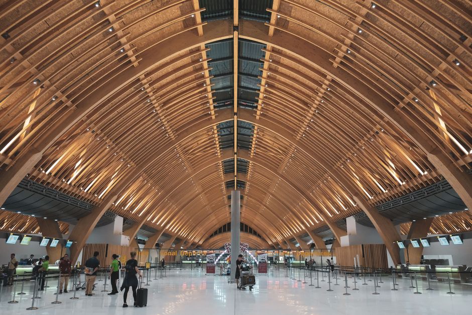 Modern arrival hall at Kuala Lumpur International Airport, Malaysia