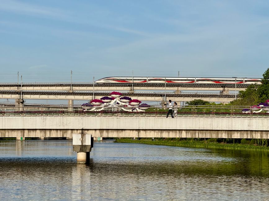 Modern KLIA Ekspres train arriving at Kuala Lumpur International Airport in Malaysia