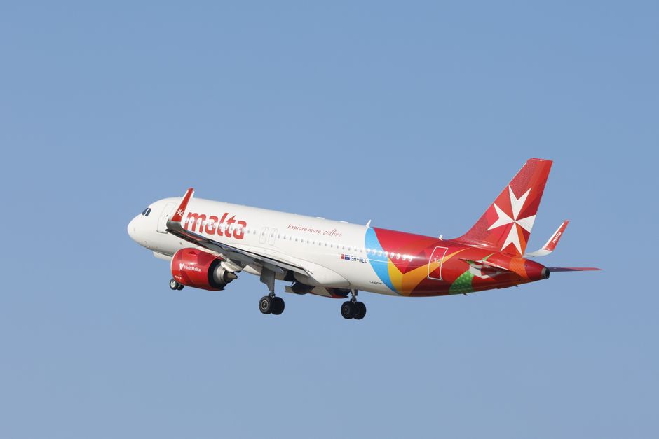 Exterior view of Malta International Airport on a sunny day
