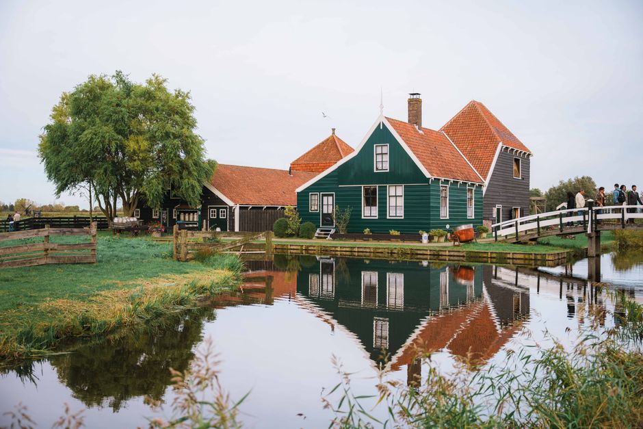 Charming canal in a Dutch village, perfect for a Netherlands day trip