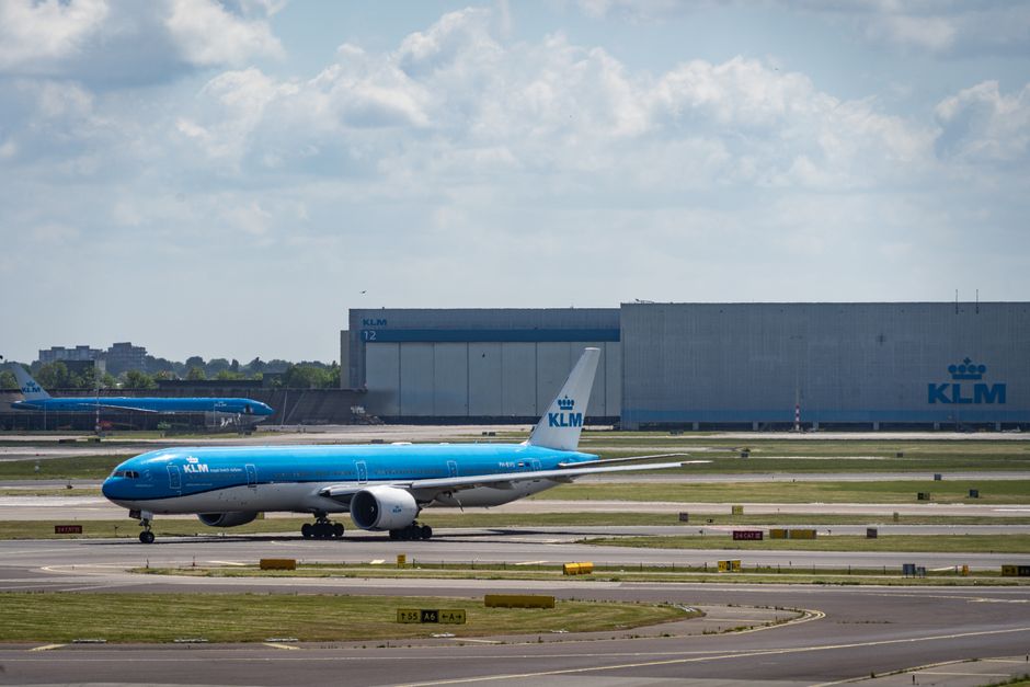 Busy terminal at Amsterdam Schiphol Airport, Netherlands