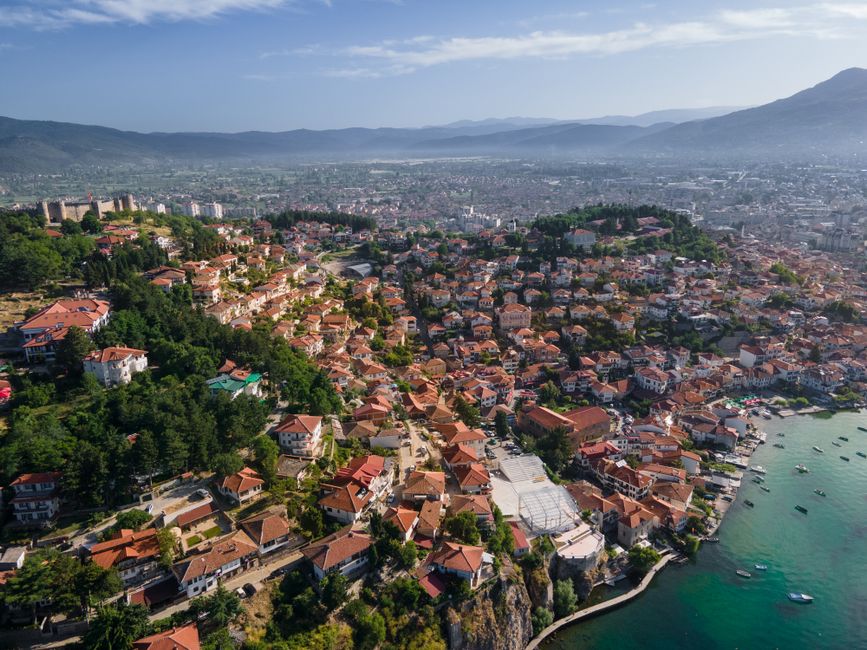 Ancient Theatre of Ohrid, North Macedonia, a historic cultural site
