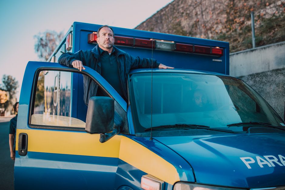 Emergency services vehicle in North Macedonia, symbolizing safety and preparedness for travelers.