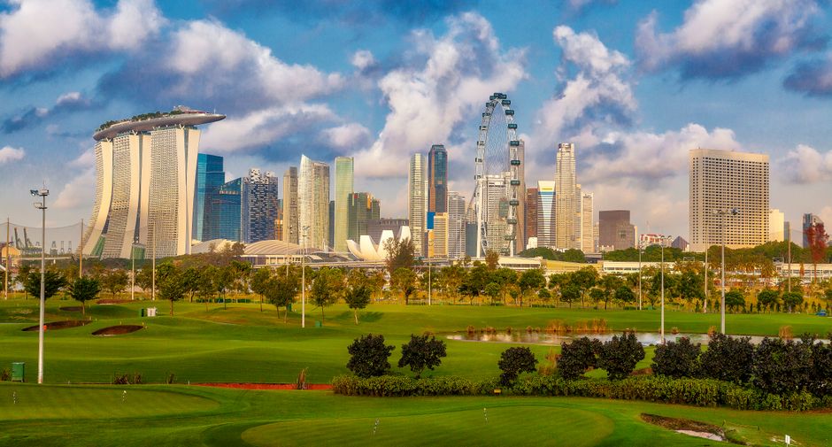 Singapore skyline with Marina Bay Sands and financial district, representing travel costs
