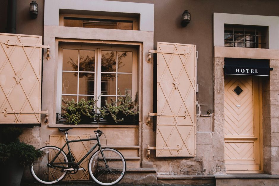 Charming hotel exterior in a historic Slovakian town