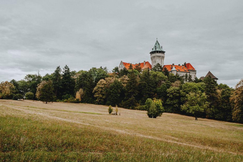 Bojnice Castle, a stunning fairytale castle in Slovakia, perfect for a day trip.