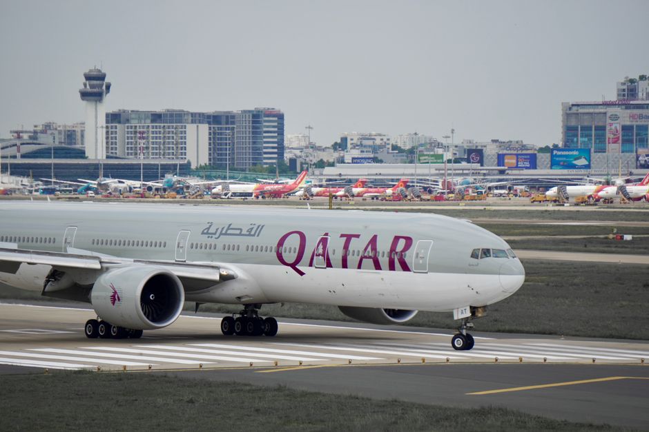Airplane at Incheon International Airport, South Korea, symbolizing flight travel