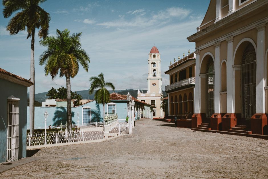 Colorful colonial street in Trinidad, Cuba, a UNESCO World Heritage site