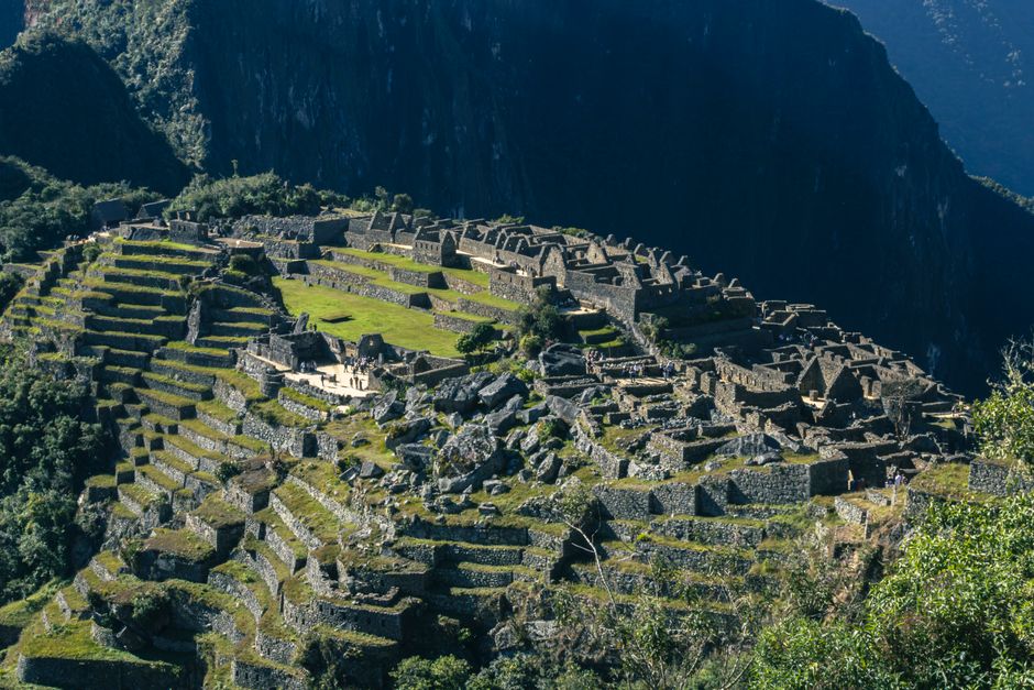 Panoramic view of Machu Picchu ancient city in Peru